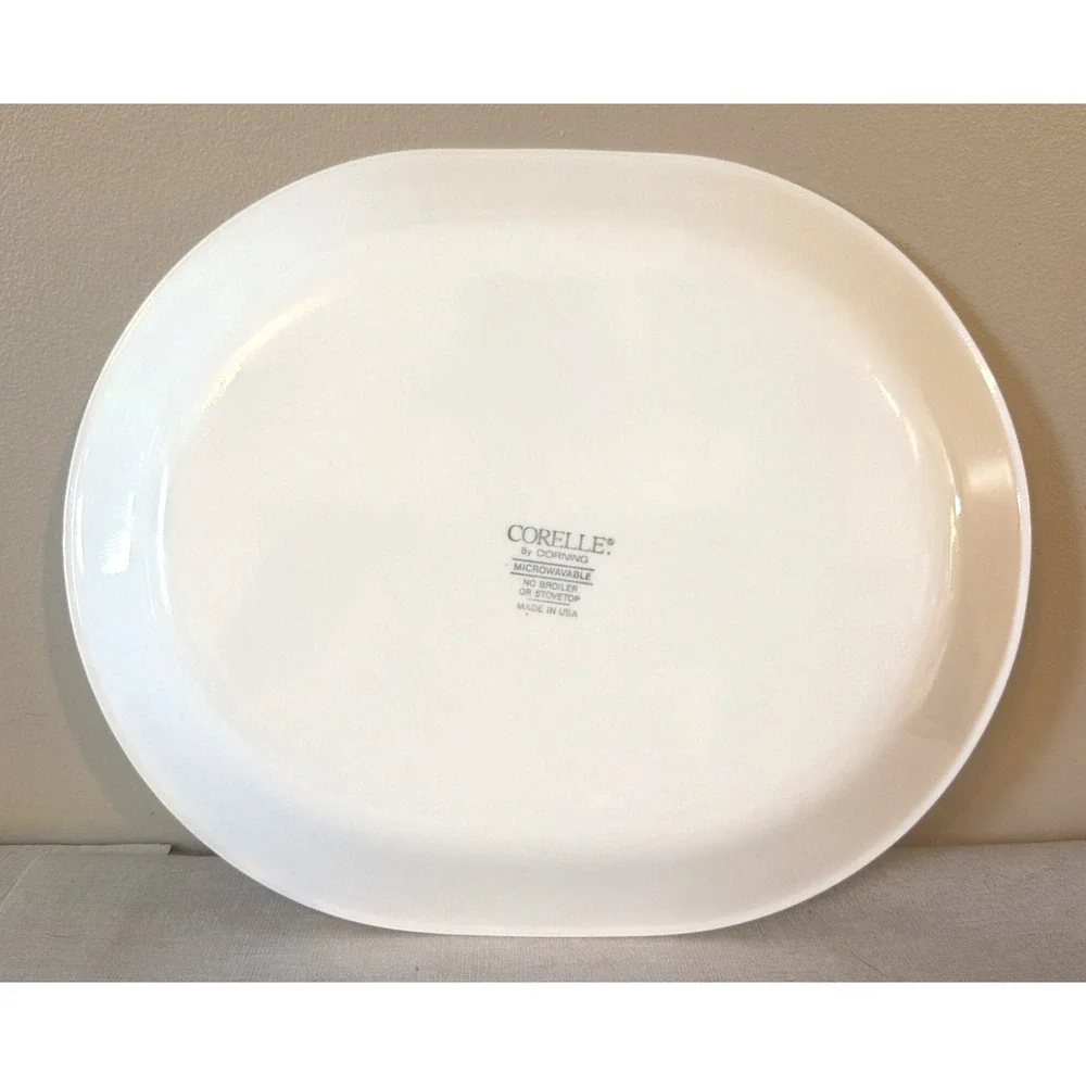 Vintage Corelle by Corning Christmas WINTER HOLLY Oval Serving PLATTER - EUC